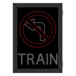Signal-Tech 68184 DOT4129RW-D601/100-240VAC R3-2 No Left Turn Symbol W/ TRAIN DOT LED Blank-Out Sign