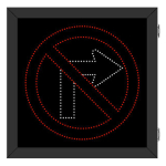 Signal-Tech 68196 DOT3535RW-A049/100-240VAC R3-1 No Right Turn Symbol DOT LED Blank-Out Sign