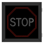 Signal-Tech 68245 DOT2929RW-B360DS/100-240VAC STOP w/ Octagon DOT LED Blank-Out Sign