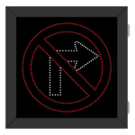 Signal-Tech 68287 DOT2929RW-A049/100-240VAC R3-1 No Right Turn Symbol DOT LED Blank-Out Sign