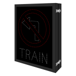 Signal-Tech 68323 DOT5341RWW-S724/100-240VAC R3-2 No Left Turn Symbol w/ TRAIN DOT LED Blank-Out Sign