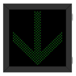 Signal-Tech 68332 DOT2929G-A437/100-240VAC Down Arrow DOT LED Blank-Out Sign