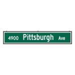 Signal-Tech 70402 SNS1896W-S526G/100-277VAC "4900 Pittsburgh Ave" Street Name Signs