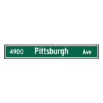 Signal-Tech 70403 SNS18120W-S526G/100-277VAC "4900 Pittsburgh Ave" Street Name Signs