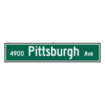Signal-Tech 70404 SNS24120W-S526G/100-277VAC "4900 Pittsburgh Ave" Street Name Signs