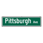 Signal-Tech 70414 SNS2496W-S528G/100-277VAC "Pittsburgh Ave" Street Name Signs