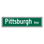 Signal-Tech 70414 SNS2496W-S528G/100-277VAC "Pittsburgh Ave" Street Name Signs