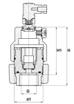 Pressure Simtech PTM 402 3 010 PP/FPM Pressure Sensor C2 True Union Socket (32mm)