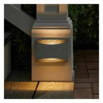 Terraa LDS-G1WP3000K Low Voltage, Up / Down Deck Light, 50 Lm, 3000K, Heather Pebble Gray