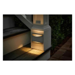 Terraa LDS-G1WP3000K Low Voltage, Up / Down Deck Light, 50 Lm, 3000K, Heather Pebble Gray