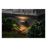 Terraa LDS-G1WP3000K Low Voltage, Up / Down Deck Light, 50 Lm, 3000K, Heather Pebble Gray