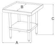 Tortilla Masters TMES-24 Equipment Stand 24" x 24"