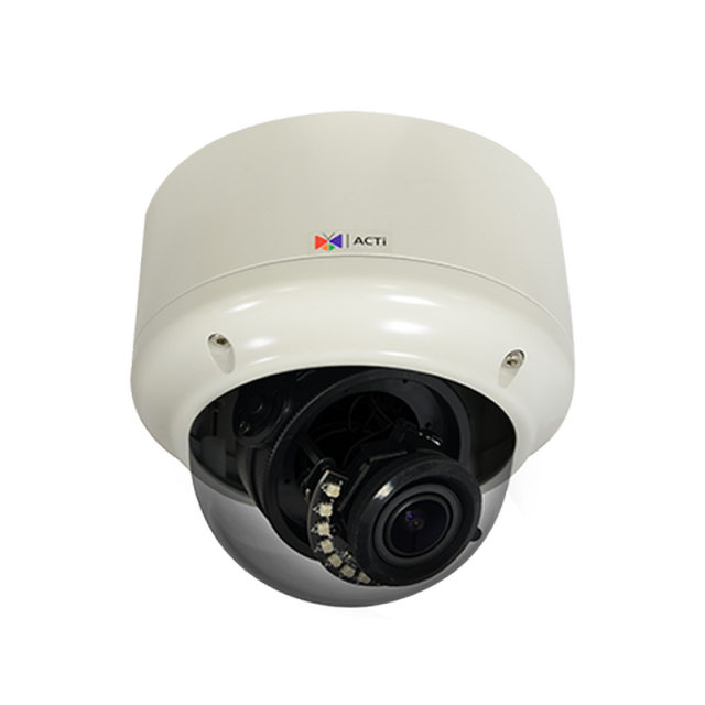 ACTi A83 2MP Outdoor Zoom Dome Camera with D/N, Adaptive IR, Extreme WDR, ELLS, 4.3x Zoom Lens