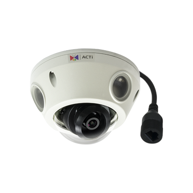 ACTi E928 3MP Outdoor Mini Dome Camera with D/N, Adaptive IR, Superior WDR, Fixed Lens