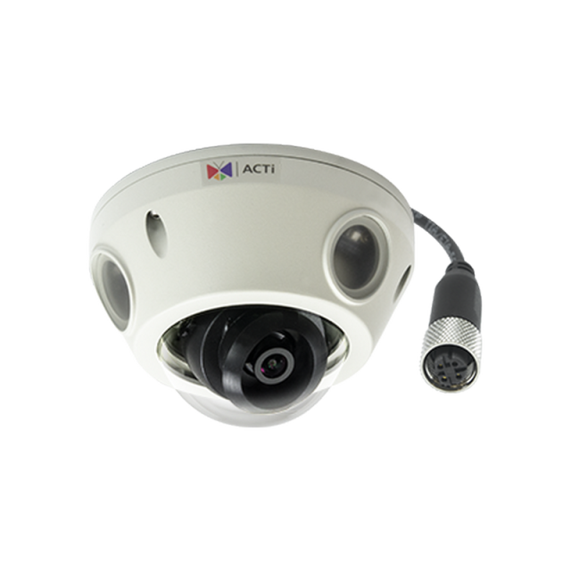 ACTi E933M 2MP Video Analytics Outdoor Mini Dome Camera with D/N, Adaptive IR, Extreme WDR, SLLS, M12 Connector, Fixed Lens