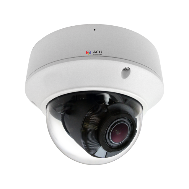 ACTi Z810 8MP Outdoor Zoom Dome Camera with D/N, Adaptive IR, Superior WDR, SLLS, 4.3x Zoom Lens