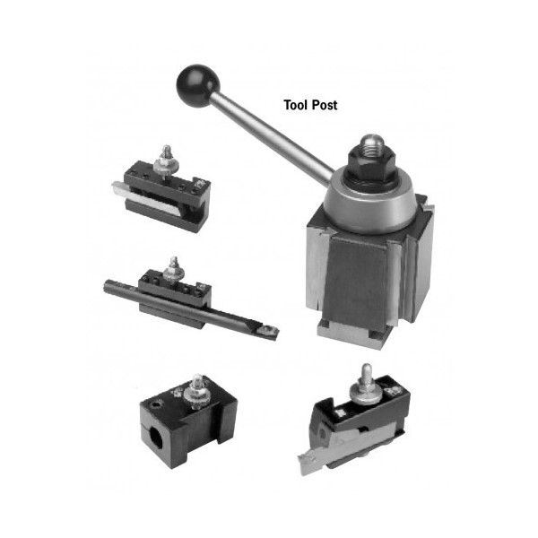 Aloris #2-BS BXA Series Tool Post and Holders Set for Lathe, 5 pcs