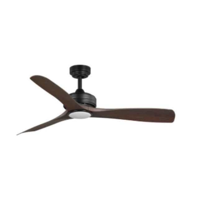 Altitude 102L52MBKDB Boca Raton 52" Indoor / Outdoor Fan with LED Light Kit, Matte Black with Dark Brown Blades
