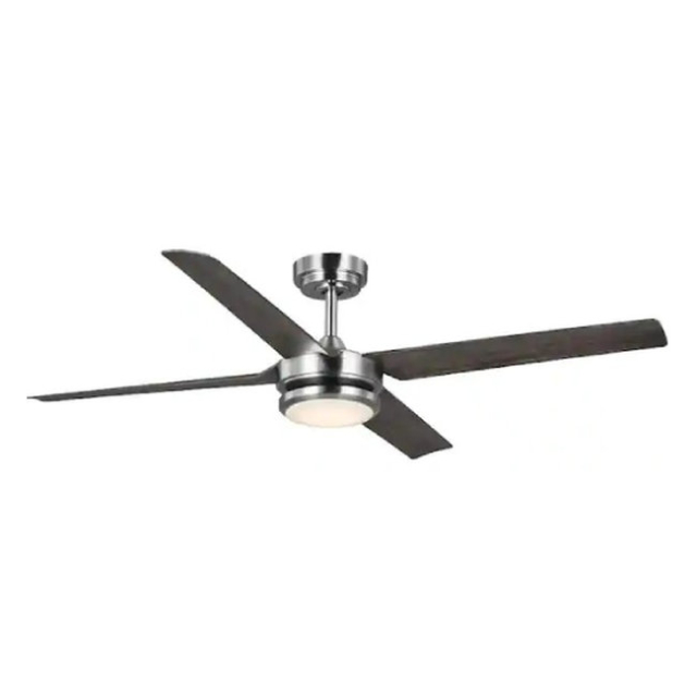 Altitude 108L56BNDDW Laritza 56" Indoor / Outdoor Fan ABS Blades with LED Light Kit Brushed Nickel with Dark Driftwood Blades