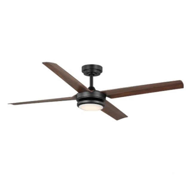 Altitude 108L56MBKDB Laritza 56" Indoor / Outdoor Fan ABS Blades with LED Light Kit Matte Black with Dark Brown Blades