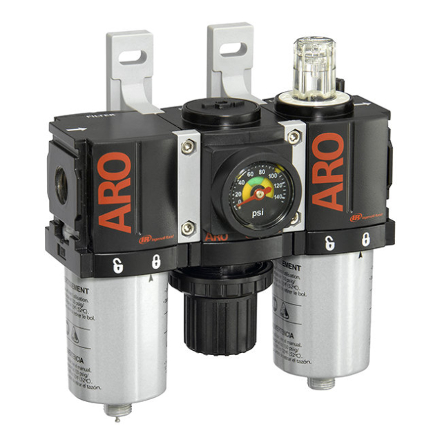 American Lube C38121-820 Modular / Air 1/4" Filter / Regulator / Lubricator