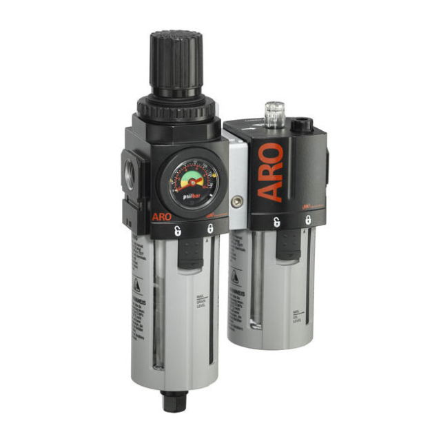 American Lube C38341-601 2000 Series Piggyback Filter / Regulator / Lubricator 1/2" Module / Air
