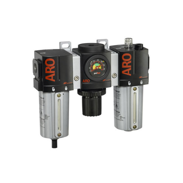 American Lube C38341-810 2000 Series Filter / Regulator / Lubricator 1/2" Module / Air, Manual Drain