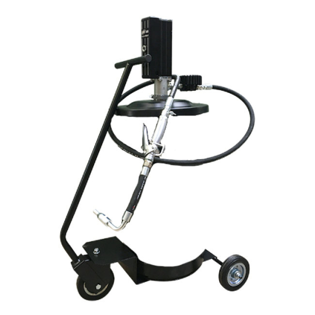 American Lube LP2100-1-ALC 3:1 Portable Oil Dispenser for 16-Gallon Drums with Cart