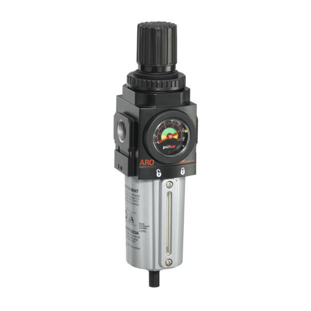 American Lube P39344-610 2000 Series 1/2" Module / Air Piggyback Filter / Regulator with Gauge and Display