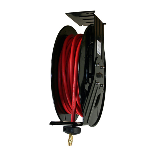 American Lube TIM-3618-50A 1/2" x 50' Advantage Plus Air/Water/WWS Reel with Rubber Hose