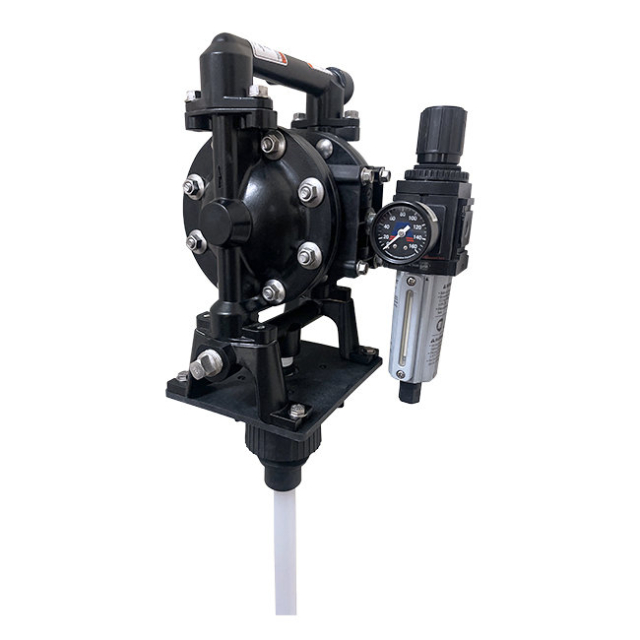 American Lube TIM-734-AL 1/2" Aluminum Diaphragm Pump Package for 55-Gallon Drum