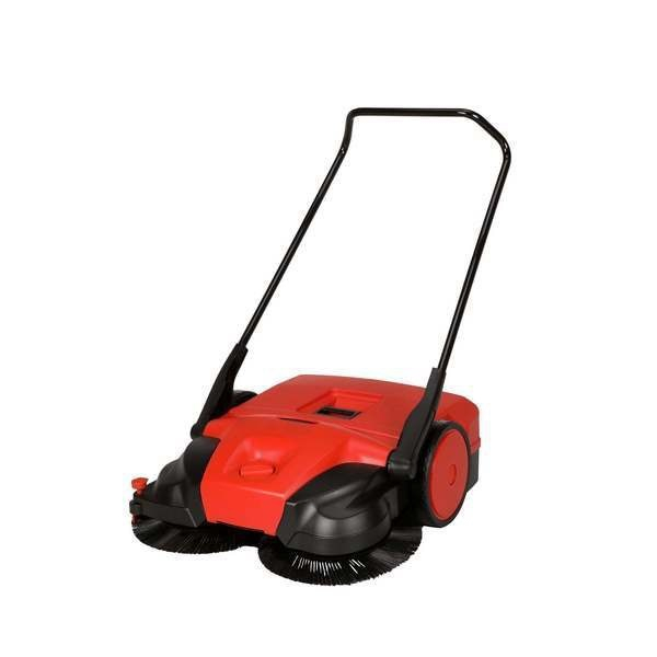 Bissell BigGreen Commercial BG-477 31" Deluxe Triple Brush Push Power Sweeper, 13.2 Gallon Debris Container, Brush Height Adjustment