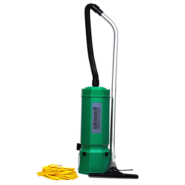 Bissell BigGreen Commercial BG1006 Advance Filtration 6-Quart Backpack Vacuum, 7 Tools, Hose, 2 Piece Wand, Backrest. 9.5 lbs.