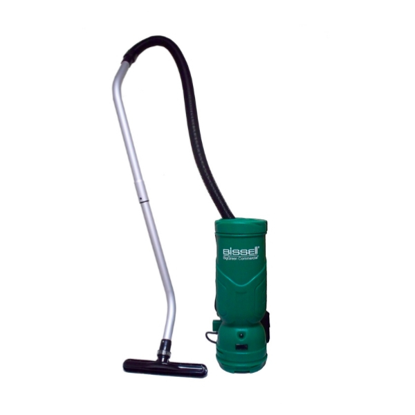 Bissell BigGreen Commercial BGBP10H 10-Quart Backpack Vacuum, 5 Tools, Hose, 2 Piece Wand, Backrest. 12 lbs.