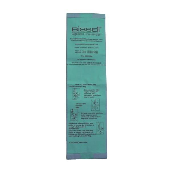 Bissell BigGreen Commercial U8000-PK10 Disposable Paper Filtration Bag 10 Pack