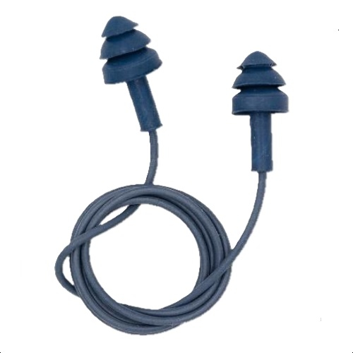 Detectamet 410-P20-S102-X18 Reusable 2 Blue Plugs with Blue Cord, 3 Flange, Pack of 200 pcs