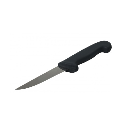 Detectamet 600-T050-S443-P02 Professional Boning Knife with Curved Blade 5", Black, Pack of 10 pcs