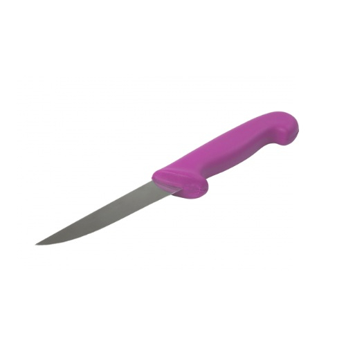 Detectamet 600-T050-S443-P09 Professional Boning Knife with Curved Blade 5", Pink, Pack of 10 pcs