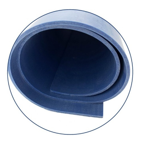 Detectamet 817-1151 Silicone Rubber Strip, 36" x 36" x 0.11", Blue