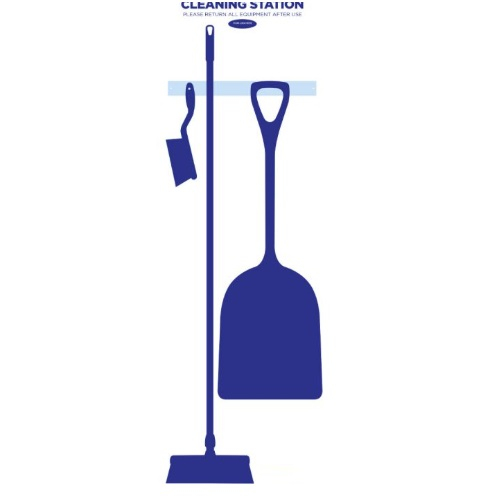 Detectamet Magentic-Cleaning-T789-1565 Floor Brush with Long Handle and Shovel, 23.81" x 677.16"