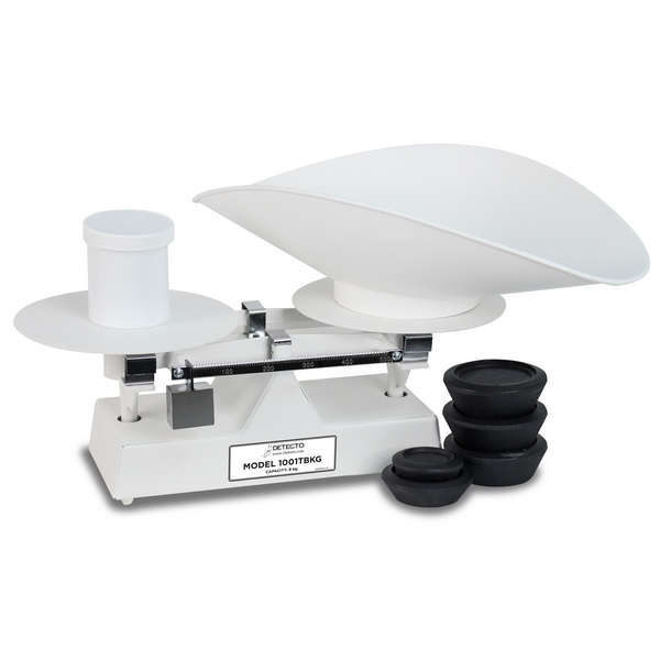 Detecto 1001TBKG Baker Dough Scale, Mechanical, 8 kg Capacity, Scoop, 500 g x 5 g