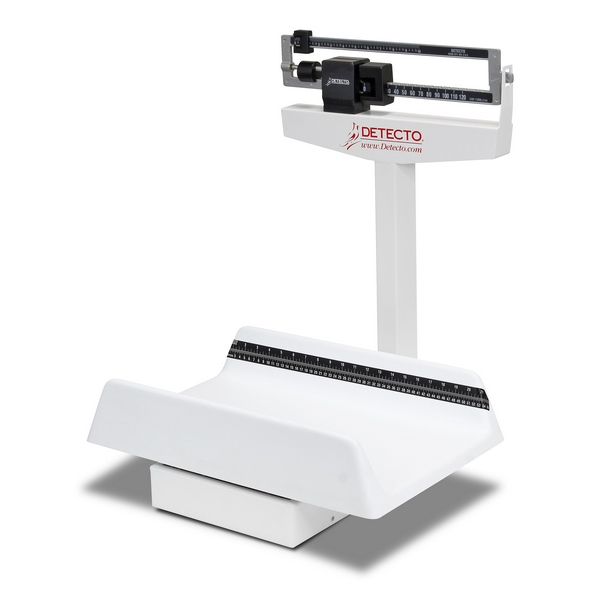Detecto 450 Baby Scale, Weighbeam, Tray, 130 lb x 1 oz