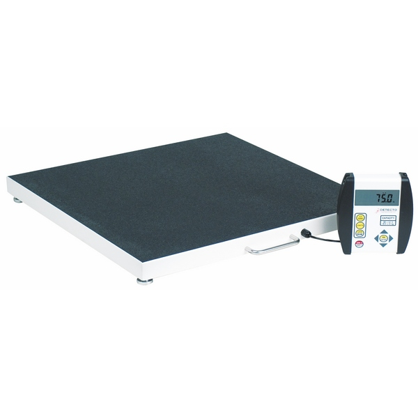 Detecto 6800 Bariatric Scale, Digital, Portable, 1000 lb x .2 lb / 450kg x .1 kg, 24" x 24" Platform
