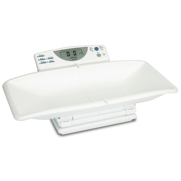 Detecto 8440 Pediatric Digital Scale, 44 lb x 1/2 oz / 20 kg x 10 g, Weighing Tray