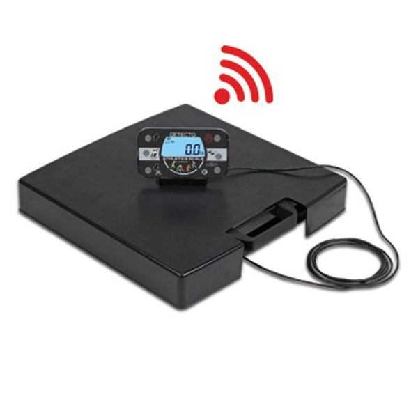 Detecto APEX-AT-C APEX Digital Athletic Scale, 600 lb x 0.1 lb / 300 kg x 0.05 kg, Bluetooth / Wi-Fi