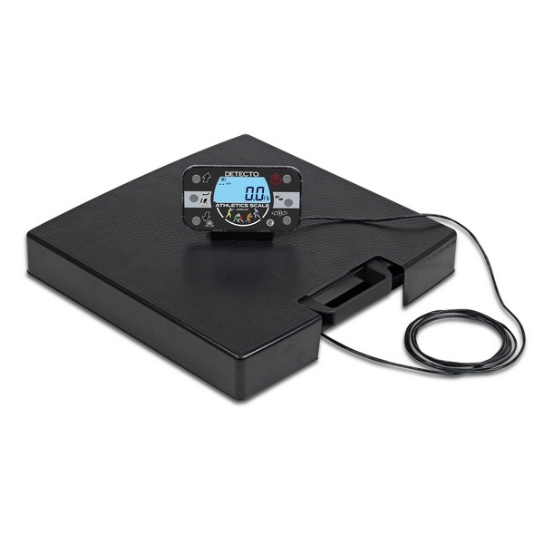 Detecto APEX-AT APEX Portable Digital Athletic Scale with Remote Indicator, 600 lb x 0.1 lb / 300 kg x 0.05 kg