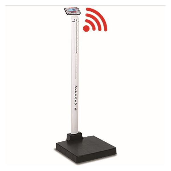 Detecto APEX-C Apex Digital Clinical Scale, Mechanical Height Rod, 600 lb x 0.2 lb / 300 kg x 0.1 kg, BT / WiFi