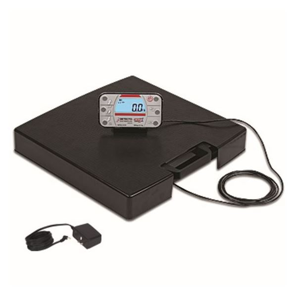 Detecto APEX-RI-AC Apex Portable Scale, Remote Indicator, AC Adapter Included, 600 lb x 0.2 lb / 300 kg x 0.1 kg