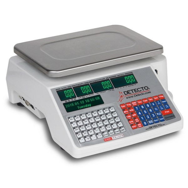 Detecto DL1030 Deli Scale with Integral Printer, 30 lb x 0.01 lb