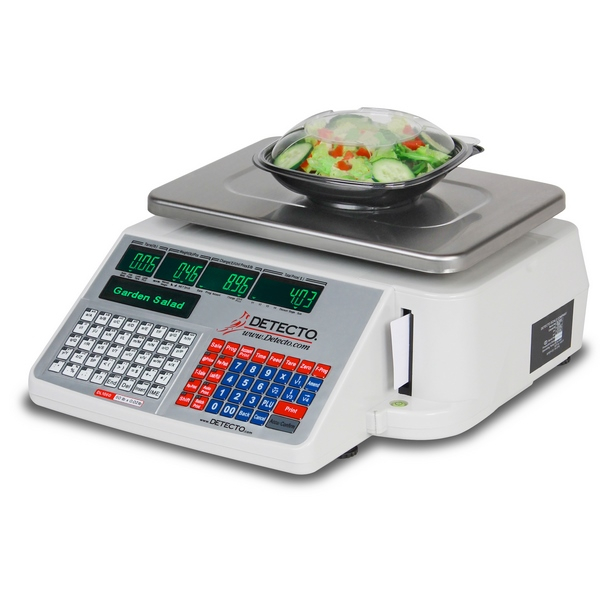 Detecto DL1060 Deli Scale with Integral Printer, 60 lb x 0.02 lb